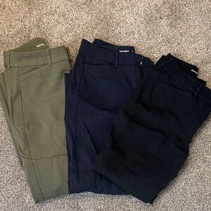 Old Navy Women’s pixie pants - Olive, Navy, and Black